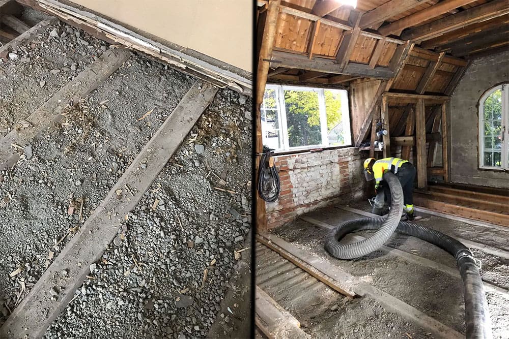 fjerning av stubbloftsleire selv