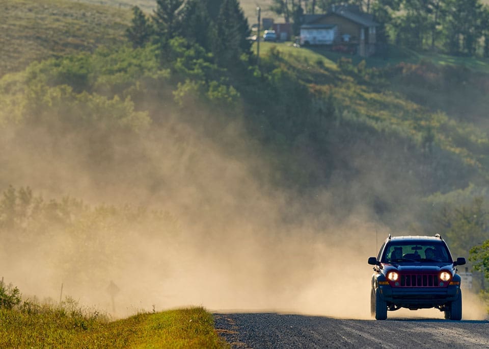 stovbinding med dustex grusvei